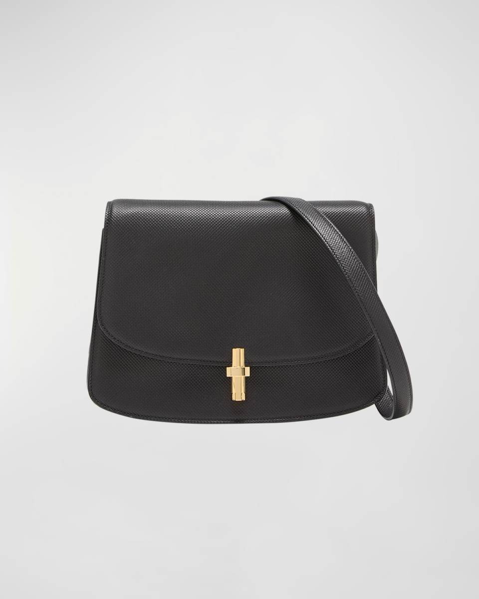 Sofia 10.00 Crossbody in Matte Grained Calfskin Leather with Silver Hardware